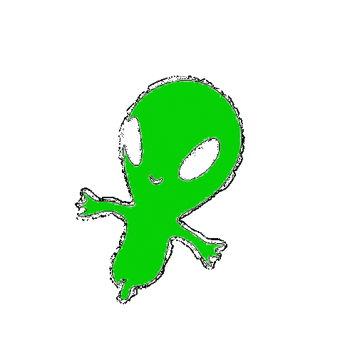 Alien que baila pequeño izquierda