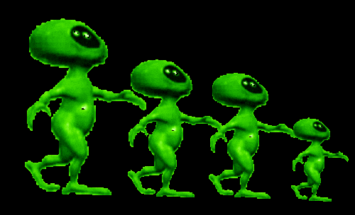 Alien caminando izquierdo