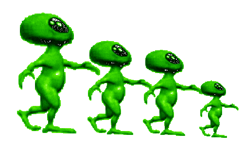 Alien caminando izquierdo